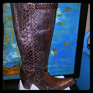Custom python cowboy boots